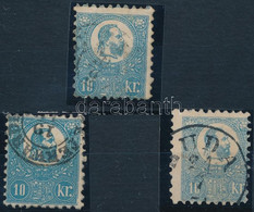 O 1871 Kőnyomat 3 X 10kr Kék, Sötétkék és Tejkék (?) Színekben (113.500) - Other & Unclassified