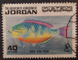 JORDANIA 1974 Red Sea Fish. USADO - USED. - Jordanie