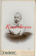 Oude Foto CDV Carte De Visite Portrait Baby Bebe Enfant F. Albert Bruxelles Photographe Ancienne Photo Old - Non Classificati