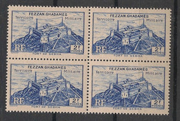 FEZZAN - 1946 - N°Yv. 32 - Fort De Sebha 2f Outremer - Bloc De 4 - Neuf Luxe ** / MNH / Postfrisch - Unused Stamps