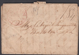 1828. USA. WATERTOWN VILLAGE SEP 1 1828. Manuscript 18 4. Interesting Cover And Contents.  - JF428323 - …-1845 Prephilately