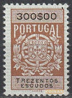 Fiscal/ Revenue, Portugal - Estampilha Fiscal, Série De 1940 -|- 300$00 - MNH** - Nuovi