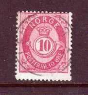 NORWAY - 1882-93 Posthorn 10o Used As Scan - Gebraucht