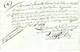1813 SALINS SALIN DE MANDIRAC PEYRIAC ET SIJEAN 400 MESURES DE SEL VOIR SIGNATURE + Sign.maçonnique V. SCANS+HISTORIQUE - 1800 – 1899