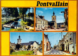 72 - PONTVALLAIN - Multivues L'Aulne, Place De L'église, Prieuré, Rue Principale. - Pontvallain