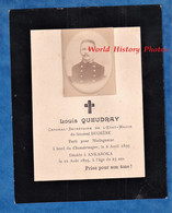 Carte De Décés De 1895 - Militaire Louis QUEUDRAY - Etat Major Du Général DUCHENE - Décédé à ANKABOKA Madagascar - Documents