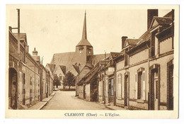 Cpa: 18 CLEMONT (ar. Bourges) L'Eglise 1939  Ed. Lenormand - Clémont