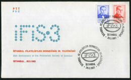 Türkiye 1983 Philatelists Society Of Istanbul (IFIS-3), 35th Anniversary, Special Cover - Brieven En Documenten