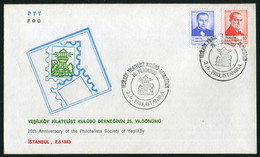 Türkiye 1983 Philatelist Society Of Yesilköy, Istanbul, 25th Anniversary, Special Cover - Covers & Documents