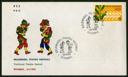 Türkiye 1983 Traditional Theatre Festival (Karagöz & Hacivat) | Puppets, Shadow Play, Special Cover - Covers & Documents