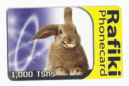 TANZANIE Ref MV Cards TAN-TT-28 1,000 Tshs RAFIKI RABBIT 2 LAPIN SIDA - Tanzanie