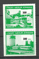 DENMARK Dänemark Railway Packet Stamp Eisenbahn Paketmarke Lyngby - Naerum 300 Öre S Pair MNH - Pacchi Postali