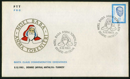 Türkiye 1983 Santa Claus Commemoration Ceremonies, Special Cover - Covers & Documents