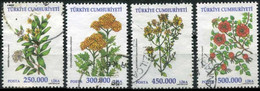 Türkiye 2001 Mi 3272-3275 Medicinal Herbs (myrtle, Yarrow, Gentian, Rose Hips) [Mi.Nr. 3276 Is Missing] - Usati