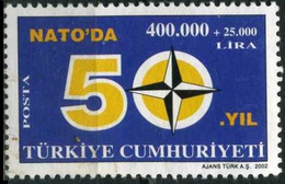 Türkiye 2002 Mi 3295 [NO GUM], Number "50" With NATO Emblem - Usati