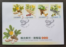 Taiwan Food Crop Coarse Grains 2015 Plant Flora Flower Bean Nut (FDC) - Briefe U. Dokumente