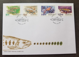 Taiwan Trout Freshwater Fish 1995 (stamp FDC) - Brieven En Documenten