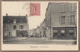 CPA 45 - PUISEAUX - Rue Du Pavé - TB PLAN TB ANIMATION Enfants - TB DEVANTURES MAGASINS Dont PHARMACIE - Puiseaux