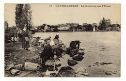 Cpa N° 13 CHATELAUDREN Lavandières Sur L' Etang - Châtelaudren