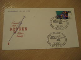 BONN 1975 Yvert 713 Fight Drug Abuse Toxicomanie Health Sante FDC Cancel Cover GERMANY - Droga