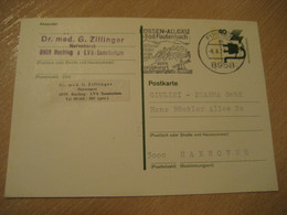 FUSSEN 1977 Bad Faulenbach Kneipkurort Thermal Health Sante Cancel Card GERMANY - Thermalisme