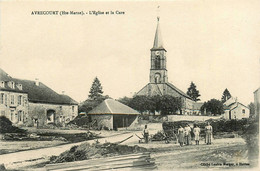 Avrecourt * Vue Sur L'église Et La Cure * Scierie ? Atelier Bois Métier - Other & Unclassified