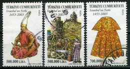 Türkiye 2003 Mi 3335-3337 Conquest Of Constantinople, 550th Anniversary [MiNr. 3338 Is Missing] - Usati