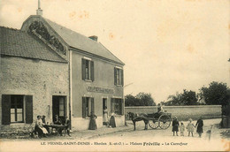 Le Mesnil St Denis * Village Hameau Rhodon * Maison FREVILLE , Rouennerie Débitant De Vins , Coiffeur * Attelage - Le Mesnil Saint Denis