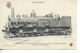 Train Locomotive Machine De La Cie Du Nord Dite COURTE QUEUE Col Fleury      .G - Trains