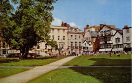 DEVON D-M - EXETER - CATHEDRAL CLOSE SHOWING ROYAL CLARENCE HOTEL AND MOL'S COFFEE HOUSE Dv1455 - Exeter