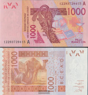 The Ivory Coast Pick-number: 115A L Uncirculated 2012 1.000 Francs - Costa De Marfil