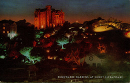 DEVON D-P - ILFRACOMBE - RUNNYMEDE GARDENS AT NIGHT Dv1565 - Ilfracombe