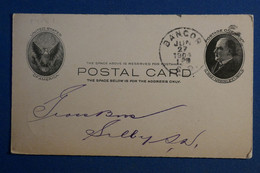 AQ11 ETATS UNIS  BELLE LETTRE ENTIER 1904  BANCOR +AFFRANCH.INTERESSANT - Storia Postale