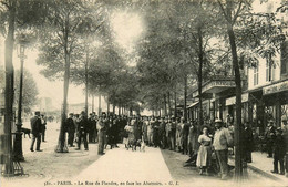 Paris * 19ème * La Rue De Flandre , En Face Les Abattoirs * Restaurant - Arrondissement: 19