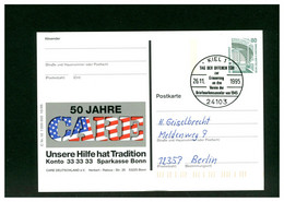 GERMANIA -  KIEL - GANZSACHEN - 50 Jahre  CARE  USA   Sparkasse - Private Postcards - Used