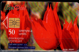 BULGARIA 1999 PHONECARD FLOWERS USED VF!! - Fleurs
