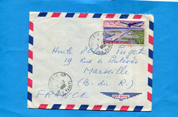 Marcophilie-POLYNESIE-lettre- -cad PAPEETE -1962   -   Timbres N° PA N°5 Aérodrome - Cartas & Documentos