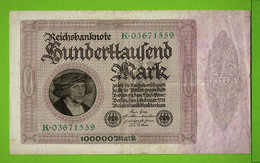 ALLEMAGNE /  / 100.000 MARK / 01 - 02 - 1923 / 192 X 115 Mm - 100.000 Mark