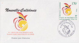 Enveloppe  FDC  1er Jour   NOUVELLE CALEDONIE    9éme  Jeux  Du   Pacifique  Sud   1991 - FDC