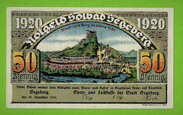 ALLEMAGNE / SEGEBERG / 50 PFENNIG / NOTGELD / 18 DECEMBRE 1918  / NEUF - Zonder Classificatie