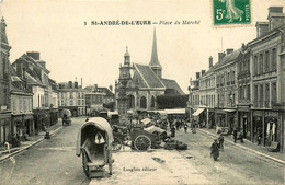 St André De L'eure * La Place Du Marché * Foire Marchands * Commerces Magasins - Sonstige & Ohne Zuordnung