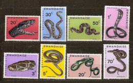 Rwanda Ruanda 1967 OBCn° 191-198 *** MNH Cote 7 Euro Faune Serpents Slangen Snakes - Unused Stamps