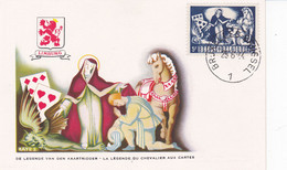 B01-385 Belgique 660 Carte Maximum FDC Antituberculeux Contre Tuberculose Légendes Belges 25-06-1944 Bruxelles 1 Brussel - 1934-1951