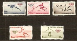 Ruanda-Urundi 1960 OCBn° 219-223 *** MNH Cote 4,75 Euro Sport - Unused Stamps