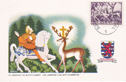 B01-385 Belgique 655 Carte Maximum FDC Antituberculeux Contre Tuberculose Légendes Belges 25-06-1944 Bruxelles 1 Brussel - 1934-1951