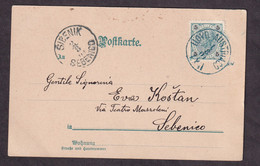Austria/Croatia - Postcard Semt To Šibenik Cancelled By M.T.P.O. LLOYD AUSTRIACP LXII, Postmark 01.08.1901. - Lettres & Documents