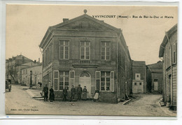 55 VAVINCOURT    Anim Rue De Bar Le Duc Et Mairie  écrite Du Village En 1915  /DS-2015 - Vavincourt