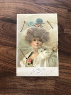 CPA Ancienne 1904 Avec De Vrais Cheveux Hairs !!! * Mode Femme Coiffure Coiffeur * Art Nouveau Jugendstil * Système - Mode