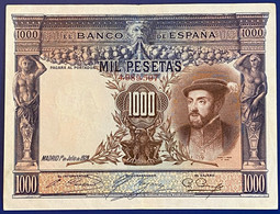 Billet De 1000 Pesetas De La Banque D’Espagne 1/07/1925 .. Numéro 4,989597…. Vendu En L’état - 1000 Pesetas