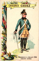 CHROMO PUBLICITAIRE 1900 : CHICOREE & MOKA CASIEZ-Bourgeois Cambrai - Légion Corse Chasseur à Cheval 1769 - Tè & Caffè